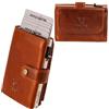 MATADOR Slim Wallet Miami, Portafoglio in pelle, Vintage marrone, 10