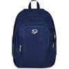Seven Zaino Scuola SHINY TECH, Doppio Scomparto, Blu, Glitter, 30 L, Tasca frontale, Tasca portaborraccia, Scomparto porta pc, Scuola elementare, media e superiore, Bambina, Ragazza
