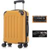 YONSLY Valigia da Viaggio con Lucchetto TSA e Cerniera YKK, Guscio Rigido, 4 Ruote a 389°, Lucchetto a Combinazione, Maniglia Telescopica (Arancione, M)