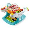 Fisher-Price Baby Gear Baby Piano 4 in 1, con Oltre 12 Giocattoli e attività Tutto Intorno, DMR09