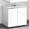 evineo ineo4 mobile La: 60 cm, 2 porte, con maniglia, senza collegamento al lavabo, BE0213WH, ineo4 [Mobili da Bagno > Mobili Lavabo]
