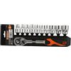 Kendo Cle a clicket 1/4 con set di bussole - 11 pz