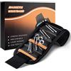CHICIRIS Braccialetto Magnetico per Attrezzi con 10 Magneti Lunghezza Regolabile per Riparazioni Domestiche Nylon 40x9 Cm e Arancione 1 unità