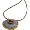 Zayka Jewelry Collana girocollo donna con ciondolo placcata oro 18K in acciaio inossidabile