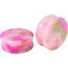 Gualiy 2 Pezzo Dilatatore Orecchio 28mm, Dilatatore Tunnel Uomo Pietra Rossa Rosa Orecchini Dilatatori Donna