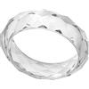 MALSSE Artistics - Braccialetto rigido in resina trasparente sfaccettata con motivo geometrico, portatile, comodo, elegante, accessorio decorativo per uso quotidiano, cristalli geometrici trasparenti