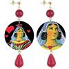IN LeboleCollezione The Circle DOR60 Donna di Cuori Orecchini da Donna in Ottone Pietra Rubino…