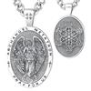 EUDORA Harmony Ball Arcangeli Metatron Collana per Donna Uomo, Ciondolo Metatron in Argento Sterling 925 Cubo Metraton Medaglia Protezione Amuleto Regalo Gioielli per Padre Figlio, Catena da 22