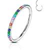 CM Crareesi Mania Helix Setto Orecchini Arcobaleno 16G/18G/20G Cartilagine Conch Piercing Gioielli Acciaio Inossidabile 316L Cubic Zirconia Anelli Incernierato Orecchini Cerchio Clicker Anelli Donna