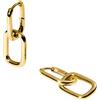 Purelei Orecchini ovali convertibili, impermeabili, orecchini a cerchio 2 in 1 con ciondolo ovale rimovibile, in acciaio inox e placcatura in oro 14 K/18 K, minimalisti e versatili, normale, Acciaio
