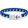 Paris Montana L'originale braccialetto Tidewisp in corda nautica, unisex, con chiusura magnetica di sicurezza in acciaio inox e incisione con ancora, design multifilo, paracord, diametro 8 mm, fatto a