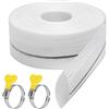 TTYSHIP® Tubo Piatto 1 1/4 Pollici, 32mm x 10m Tubo in Tessuto Piatto | Tubo Piatto per Irrigazione 32 mm, con 2 Fascette, Portata Fino a 10 Bar, per Pompa Sommersa, Pompe per Acque Sporche