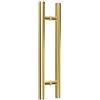LRYELWA 1x Maniglia per Porta Doccia in Acciaio Inossidabile,Pomello Doppia Barra laterale per Porte Scorrevoli in Vetro,Maniglioni per Hotel Home Club Office Store (Oro,Distanza Fori 300mm)