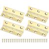 M METERXITY 4-Pack Cerniere Piccole Per Porte 2.5in (63mm) Cerniere A Libro In Ottone Per Scatole Di Legno/Scatole Di Gioielli/Armadio Con Viti