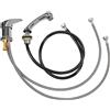 BarberPub miscelatore e doccino per lavatesta da parrucchiere, rubinetto per sedia da parrucchiere con lavabo 8611 8675 8010 8670 8692 8620 8679, WH8005 (argento)