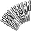 Saipor Set di punte per cacciavite Phillips e testa piatta da 50 mm, attacco esagonale PH1 PH2 PH2, 10 pezzi