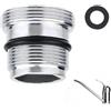 Hugwait Adattatore per Rubinetto Miscelatore M18,5 - M22 Compatibile Per Ikea, Grohe, Neoperl Tj, Filtro Brita, Connettore per Rubinetto in Metallo per Il Collegamento Degli Aeratori Al Rubinetto