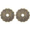 QUARKZMAN 2Pcs Placca Posteriore Pomello Mobiletto, 1.26 Pollici Forma Foglia Di Loto Placca Posteriore Ottone Guarnizioni Decorarezione Mobili Classici Fascette Per Mobile Cassetti di