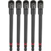 QUARKZMAN 5Pz Bussole per Avvitatore 5/16 Metriche Attacco Esagonale 1/4 Magnetici a 6 Punte Lunghe 6 (150 mm) Chiavi a Bussola Cambio Rapido Acciaio CR-V Fosfatato per Avvitatori, Nero