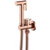 QREZAA Bidet Portatile Kit Doccetta Bidet a Parete Ottone Doccetta per Bidet wc Acqua Fredda Handheld Bidet Spruzzatore Oro rosa Kit di Spruzzatore per Bidet con Tubo Doccia 1,2m