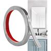 Hengrongshen Modanatura Adesiva per Pareti Argento Opaco (6M x 1.5cm) Facile da Tagliare e Incollare, Strisce Decorative Flessibili in PVC per Cornici, Specchi, Soffitti, Pavimenti, Armadi, Piastrelle