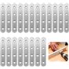 PetGlimmer 20 Pezzi Staffa Piatta Forata Piastra di Giunzionepiatta, 97x16x1.75mm Staffa Acciaio Inox Piatta Forata, Piastra di Giunzione Piatta, Supporti Connettore Piatto per Legno, Progetti Fai Da Te, Mobili