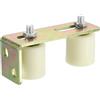 PATIKIL 2 X 1.8 Rullo Guida Per Cancello Scorrevole Con Staffa A L Bianco | 1 Set, Kit Hardware Regolabile, Per Cancello Scorrevole Pesante