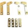 inferramenta Kit Cardini Di Blocco C/Piastra In Ottone Per Finestre E Porte A Due Ante | Accessorio Per Serramenti Interni | CAR09/CAR010 (CAR09)