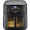 DIGIQUEST Dorotea10 - Friggitrice ad Aria 10L con Doppia Resistenza | 2100W | 12 Programmi Automatici | Funzione Keep Warm | Accensione Ritardata fino a 12h | Display Touch e Finestra Trasparente