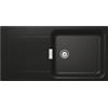 SCHOCK | Lavello Cucina Wembley D100L Linea Green, 1 Vasca Large con Gocciolatoio, Vasca Reversibile, Materiale ®Cristadur, NIGHT Nero Opaco, 1000x510mm