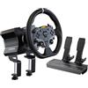MOZA RACING MOZA R5 Bundle Volante Simulatore di Guida PC con Base Direct Drive 5.5 Nm, Volante PC Gaming in Pelle, Pedaliera Sim Racing SR-P Lite, Morsetto da Tavolo Incluso, Postazione Sim Racing