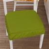 PETTI Artigiani Italiani Cuscini per Sedie con Elastico in Tinta Unita, Coprisedia 40x40 cm, Set da 6 Pezzi, Lavabili, 100% Poliestere, Verde Chiaro