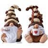 Vereemy 2 statuette di gnomi da caffè, decorazioni per San Valentino, regali di San Valentino, accessori per bar, decorazione di elfi, statua carina in resina, regalo per l'inaugurazione della casa