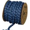 Halbach Seidenbänder Passamaneria con pompon, larghezza 8 mm, lunghezza 15 m, nastro con pompon, decorazione per matrimoni, feste in giardino, colore: blu scuro