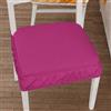 PETTI Artigiani Italiani Cuscini per Sedie con Elastico in Tinta Unita, Coprisedia 40x40 cm, Set da 6 Pezzi, Lavabili, 100% Poliestere, Fucsia