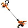 Outsunny Decespugliatore a Batteria 2 in 1, Tagliabordi 18V con 2 Batterie 4Ah, Caricatore, Palo Telescopico, Testa Orientabile, Manico Regolabile, Taglio 25cm, 8000 RPM, Leggero per Prati Giardino