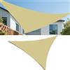 Flyace Tenda a Vela Impermeabile 3.5x3.5x5M Tenda da Sole per Esterno con Anello D e Corda Vela Ombreggiante Parasole Protezione Triangolare Anti UV per Giardino Balcone Terrazza Campeggio Sabbia