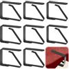 Criveple 8 Pezzi Clip per Tovaglie, Ferma tovaglia in Acciaio Inox per Interni ed Esterni, Nero, per Tovaglie di Matrimonio Festa da Picnic, Adatto per Tavoli Fino a 3 cm di Spessore (4 cm x 5 cm)