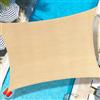 JIUJIUYI Tenda A Vela 2.5x5m Rettangolare Vela Ombreggiante 185gsm HDPE Traspirante Protezione Raggi UV 95% per Esterno Giardino terrazza, Giallo sabbia