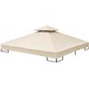 Arreditaly Telo di Ricambio Per Gazebo 3x3 Metri In Poliestere Con Air Vent Traspirante E Protezione Da Sole E Agenti Atmosferici Per Giardino Patio E Terrazza 300 X 300 Cm Beige
