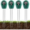 Sporgo Misuratore di umidità del suolo, 4 pezzi, misuratore di umidità del suolo, 3 in 1 per pH, umidità, luce, misuratore del suolo per agricoltura, giardino, fattoria