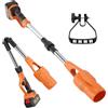 VIHBRAI Soffiatore a batteria da 21 V, soffiatore pieghevole con 2 batterie da 3000 mAh, motore da 400 W fino a 29000 giri/min, 520 CFM per giardino, cortile, vialetto e garage