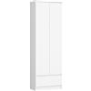 AKORD | Libreria per ufficio CLP 60 cm 1 cassetto e 2 ante | Libreria Chiusa | Porta Libri | Mobile Moderna con Ripiani | Salvaspazio | Librerie da Terra | Bianco