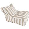 SXBCyan Copertura per Pouf Galleggiante (senza imbottitura) poltrona a sacco da piscina per adulti, in tessuto Oxford a righe, per sedia a sdraio da spiaggia e giardino(Light khaki-stripe)