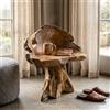 Kinaree Sedia in legno massello di teak - Poltrona in legno naturale fatta a mano in teak - Sedia rustica in legno massello in stile asiatico - Mobili unici in radice