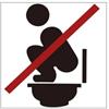 Breeshy di avvertimento per WC No Wc Accovacciati di avvertimento Sbucciare e incollare Promemoria Bagno per Bar