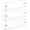 Dewonme Set di mensole sospese in acrilico trasparente, 3,68 cm, mensole da parete, con facile installazione per soggiorno, camera da letto, asilo nido, ufficio, biblioteca