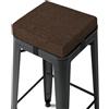 FlyGulls Cuscini per sgabello da bar spessi 6,5 cm, con laccetti, antiscivolo, 30 x 30 cm, quadrati, con fodera lavabile, 1 confezione da 1 cuscino per sedie piccole per interni, per bar, bistrot