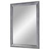 Duisburger-Rahmen24 Flex 35 - Specchio da Parete 45x85 cm con Cornice (Grigio Sfocato), Specchio su Misura con Striscia di Legno MDF da 35 mm di Larghezza e Parete Posteriore Robusta con Ganci