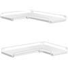 VASAGLE Librerie Angolari a Forma di L, Set di 2, Mensole Angolari da Muro, Scaffale Galleggiante, Stile Industriale, per Soggiorno, Camera da Letto, Cucina, Bianco Nuvola LLS831W14